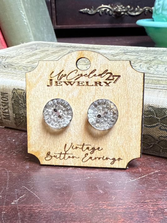 Vintage Button Earrings