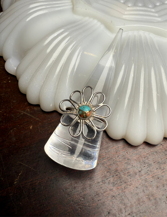 Copper Turquoise Flower