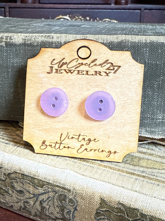 Vintage Button Earrings