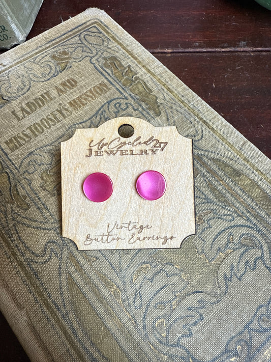 Vintage Button Earrings