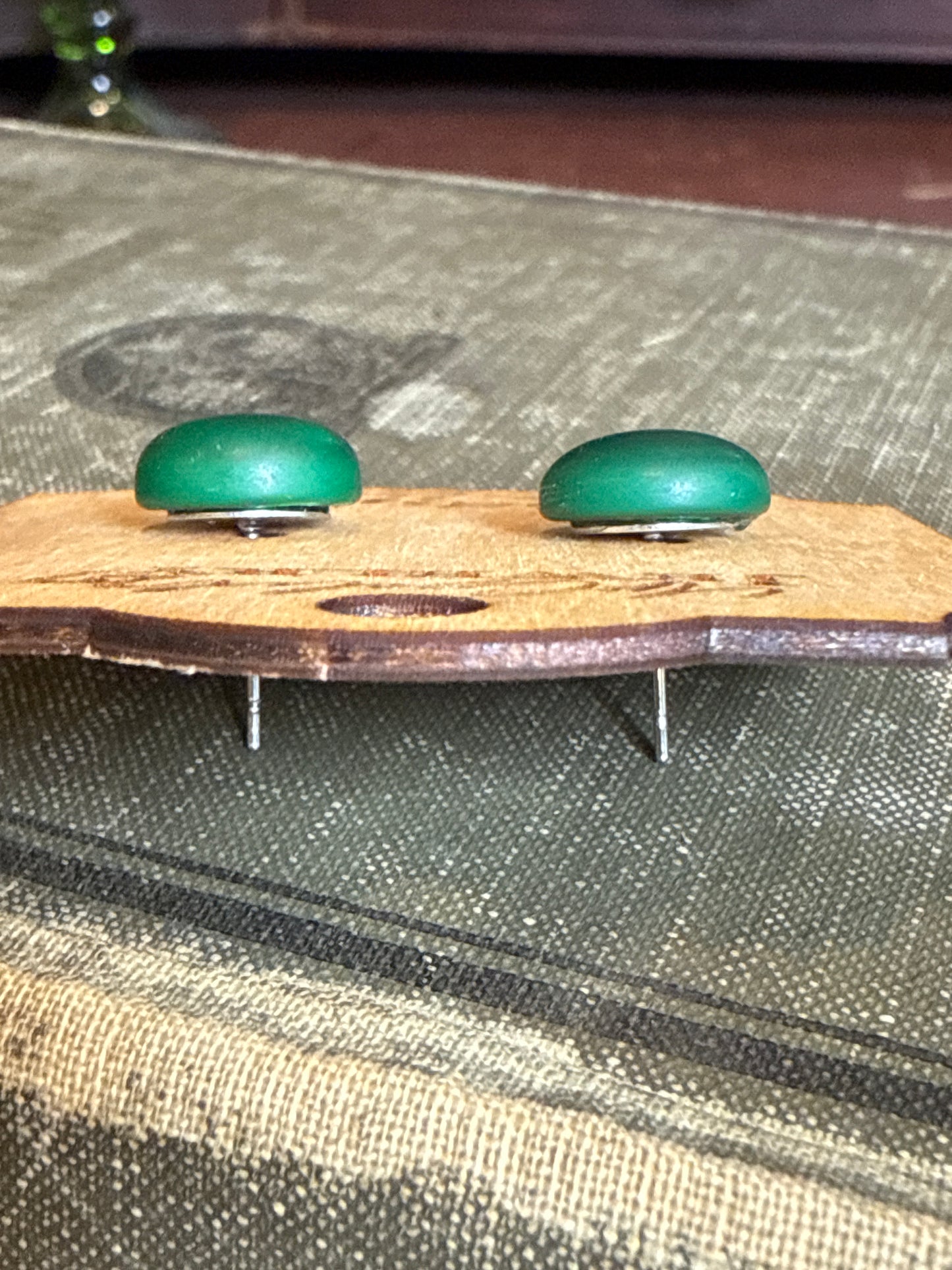 Vintage Button Earrings