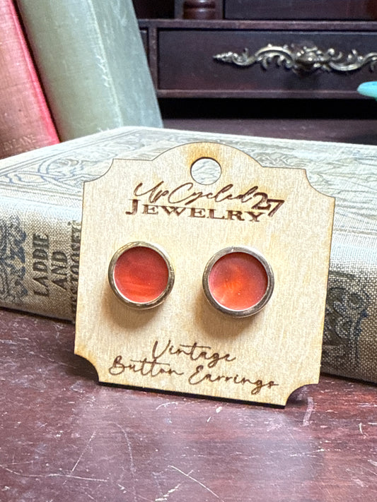 Vintage Button Earrings