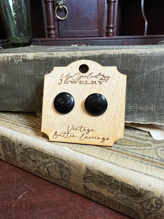 Vintage Button Earrings