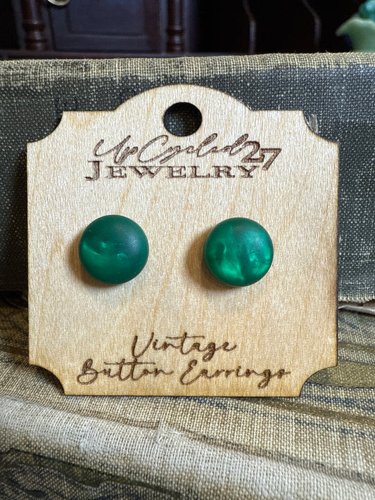 Vintage Button Earrings