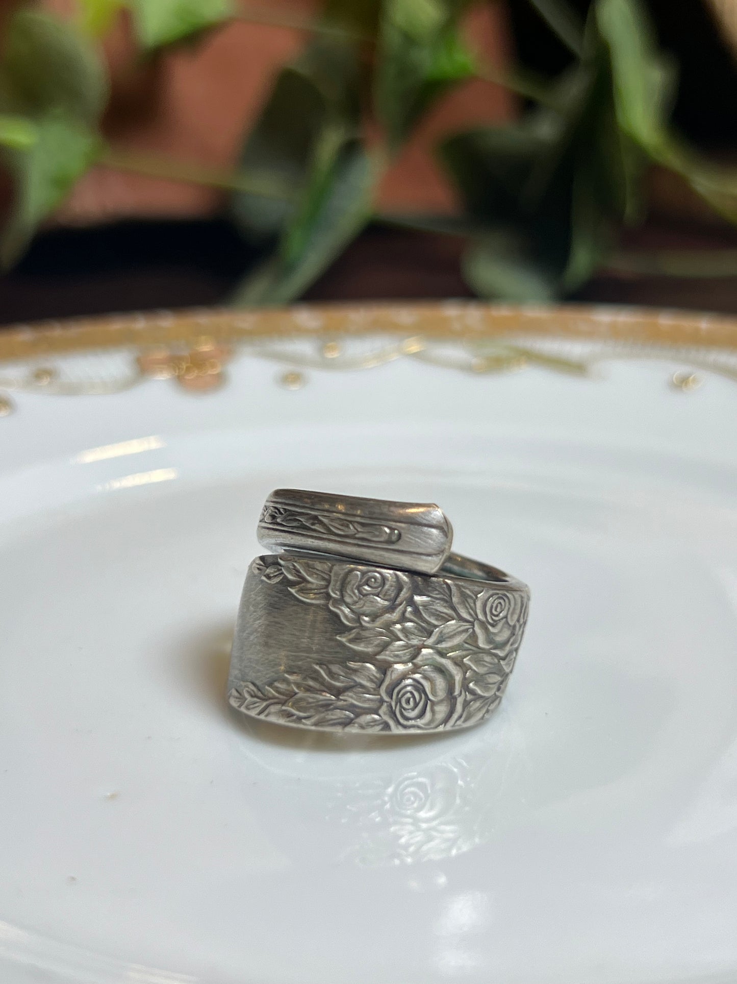 Rose and Leaf Ring