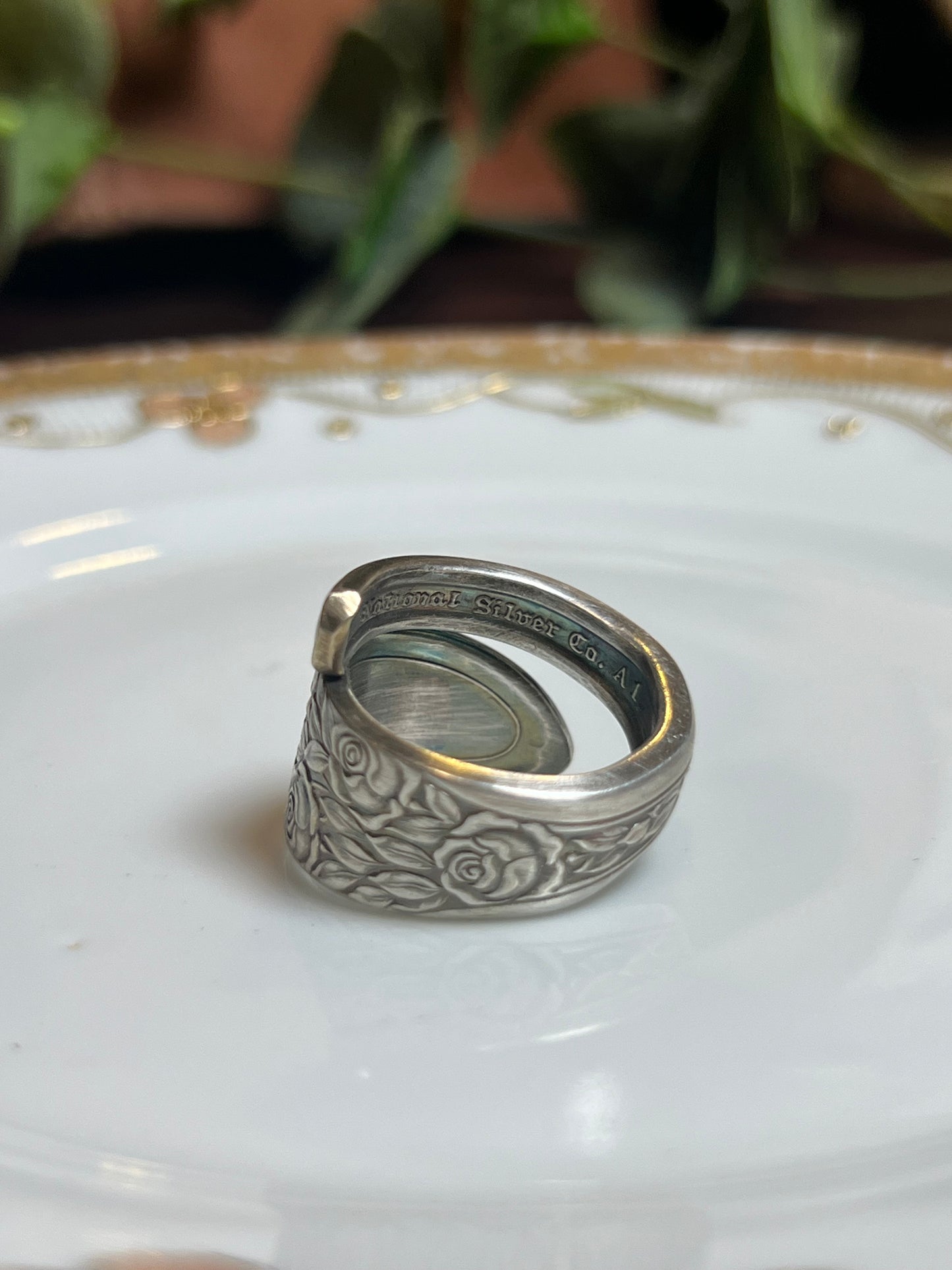 Rose and Leaf Ring