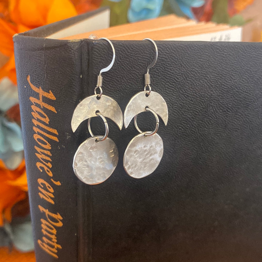 Hoop Moon Earrings